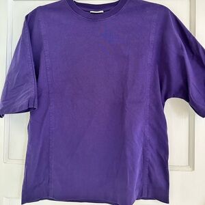 Dries Von Noten purple stitched T-shirt
